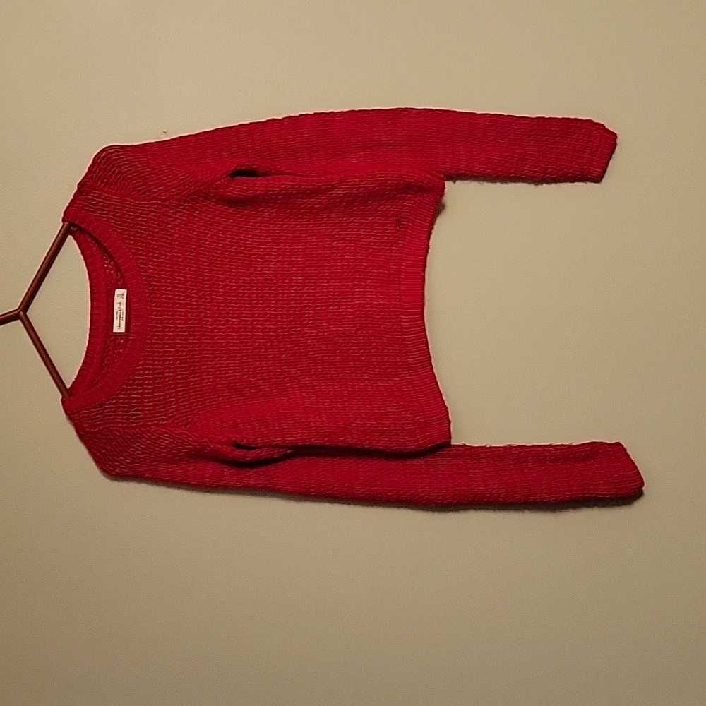 Abercrombie & Fitch red knit sweater women's Size XS